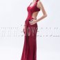 modern burgundy satin scoop neck a-line floor length prom dress IMG-9191