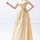 stunning daffodil satin jewel neckline a-line floor length prom dress IMG-9203
