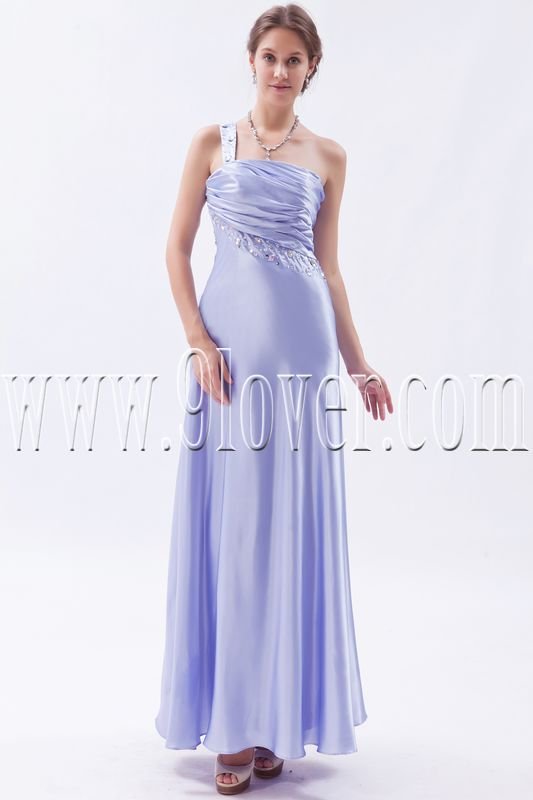 charming lavender satin one shoulder a-line floor length formal evening dress IMG-9339