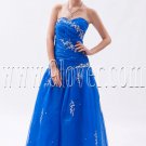 stunning royal blue organza sweetheart a-line floor length prom dress IMG-9343