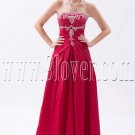 stunning red satin sweetheart a-line floor length prom dress IMG-9365