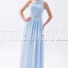 charming light sky blue chiffon one shoulder a-line floor length formal evening dress IMG-9388