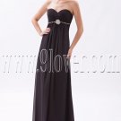 charming black chiffon sweetheart empire floor length formal evening dress IMG-9521