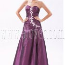 stunning grape taffeta sweetheart a-line floor length prom dress IMG-9607
