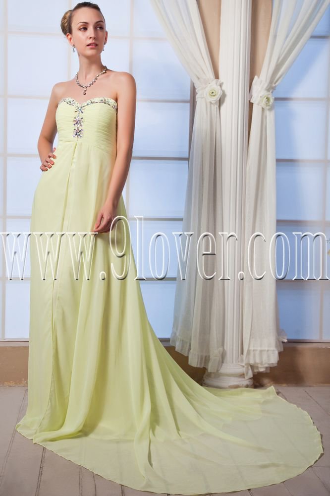 empire kelly chiffon sweetheart floor length maternity prom dress IMG-0009