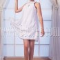 a-line mini length white chiffon straps homecoming dress IMG-0218