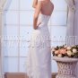 exclusive strapless a-line tea length beach wedding dress with appliques IMG-0235