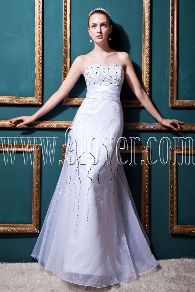 stunning white organza sweetheart a-line floor length wedding dress IMG-0406