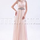 stunning pink chiffon v-neckline a-line floor length formal evening dress IMG-9896