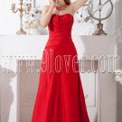 red a-line floor length strapless red mother of the bride dress IMG-1985