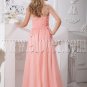 stunning pink chiffon column floor length straps neckline formal evening dress IMG-2245
