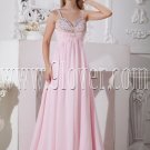 pearl pink chiffon empire floor length straps maternity prom dress IMG-2271