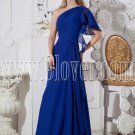 royal blue chiffon one shoulder a-line floor length formal evening dress IMG-2411