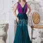 green and regency chiffon deep v-neckline a-line floor length formal evening dress IMG-2449