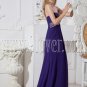 blue chiffon sweetheart neckline a-line floor length formal evening dress IMG-2487