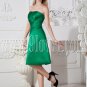 green satin sweetheart neckline a-line knee length wedding guest dress IMG-2501