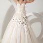 princess ivory tulle v-neckline spaghetti straps ball gown wedding dress IMG-1683