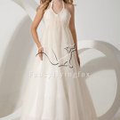 halter neckline empire floor length maternity wedding dress IMG-1695