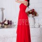 one shoulder red chiffon a-line floor length formal evening dress IMG-6871