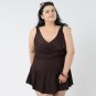 Charming Chocolate Brown One Pieces Swimsuits for Plus Size Girl