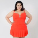 Beautiful Orange One Piece Bathing Suit for Large Size