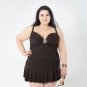 Vintage Dark Brown One Piece Swimsuit for Big Girl