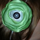 Green Satin Circle Flower
