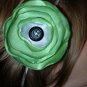Green Satin Circle Flower