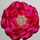 Large Hot Pink Flower - Pearl Center