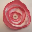 Pink and White Circle Flower