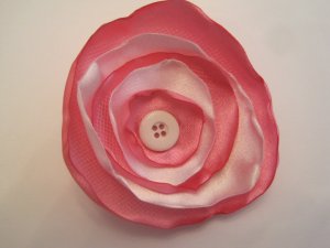 Pink and White Circle Flower