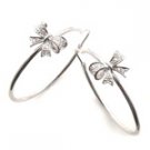 18K White Gold Diamond Butterfly Knot Earrings