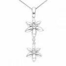 Bling Bling 925 Silver Floral Pendant with Chain