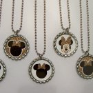Minnie Mouse Leopard Disney Birthday Party Favors Bottlecap Necklace