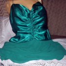 Patra Size 14 Lovely Long Emerald Green Dress-Satin Boudice,Ruffled Length-Gently Used