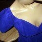 Flattering BRAZEN-Royal Blue Suede Dress-Size 11/12-GORGEOUS!