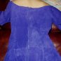 Flattering BRAZEN-Royal Blue Suede Dress-Size 11/12-GORGEOUS!