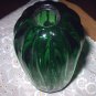 Unique Shaped Deep Emerald Green Decorative Art Glass Bud Vase-Chatham Glass Co.-SIGNED