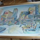 New York Broadway City Large Silkscreen Vintage Lithograph Pencil Signed Artist Limited Edition New York Broadway City Large Silkscreen Vintage Lithograph Pencil Signed Artist Limited Edition