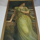 Miranda Goddess Nymph Sea Siren Mermaid Maiden 1896 Antique Artist F Goodall 1/2 Half Yard Long