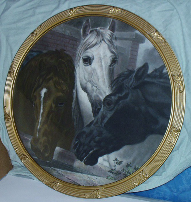 Horses John Fredrick Herring Artist Rare Original 1800 Antique Hand