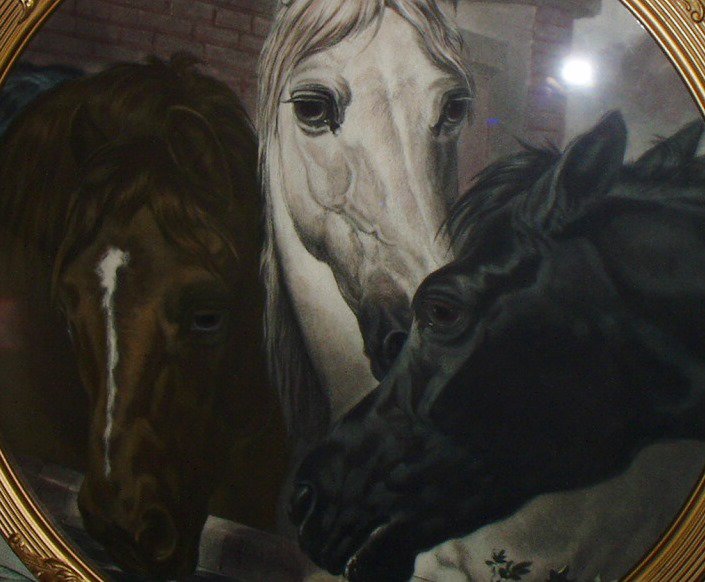 Horses John Fredrick Herring Artist Rare Original 1800 Antique Hand