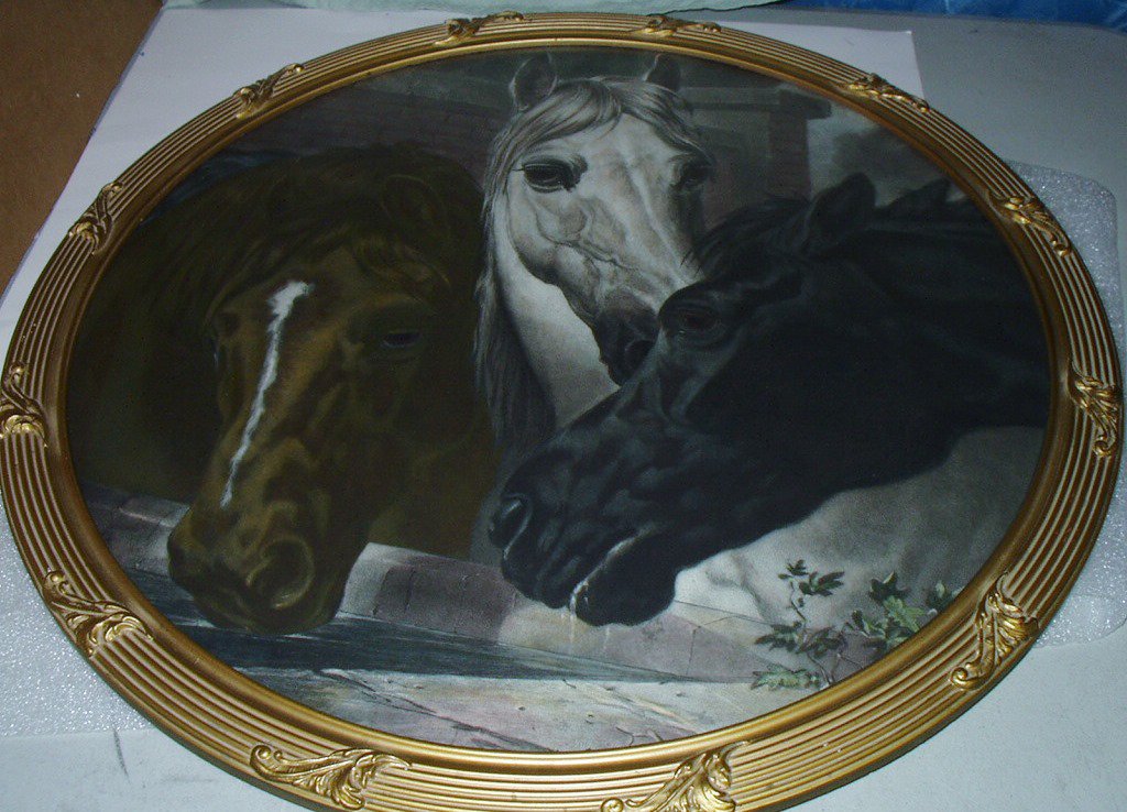 Horses John Fredrick Herring Artist Rare Original 1800 Antique Hand