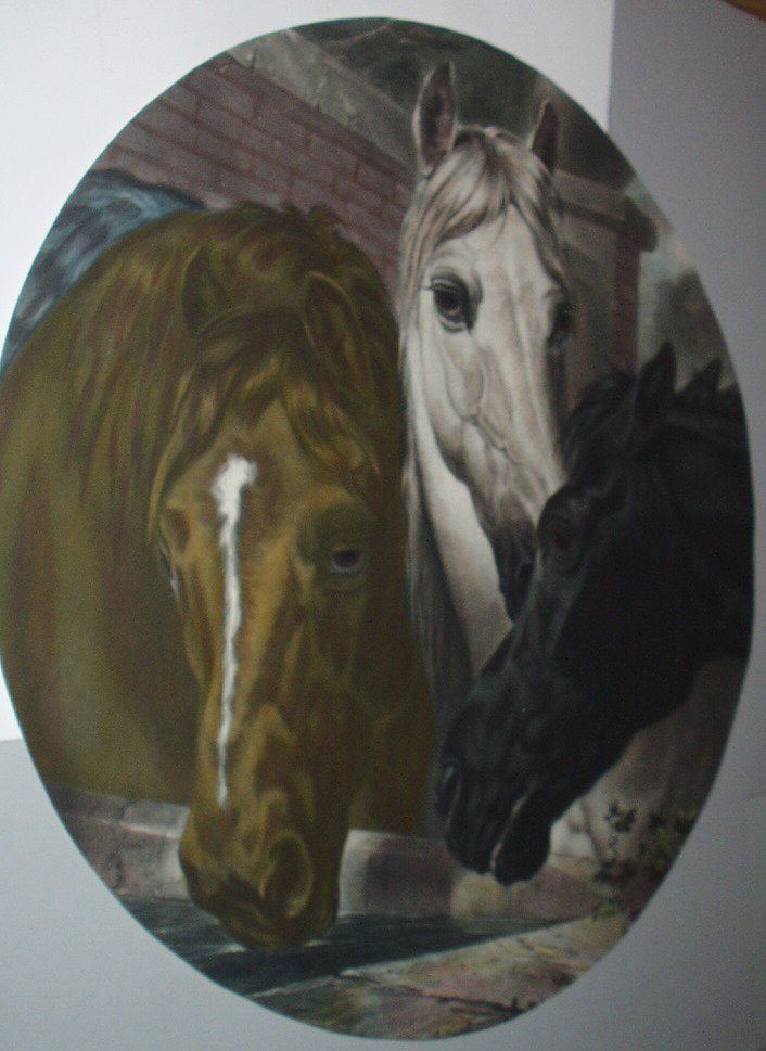Horses John Fredrick Herring Artist Rare Original 1800 Antique Hand