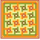 Flying Squares Quilt Pattern Chart Graph