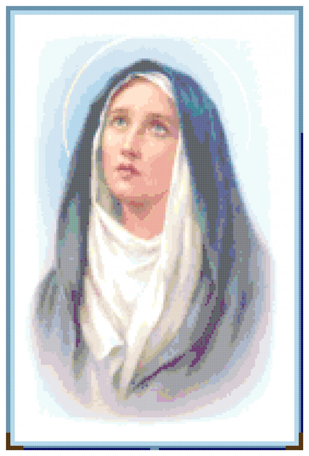 Mother of Sorrows Pattern Chart Graph