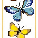 Butterflies Are Free! Bookmark Pattern Chart Graph