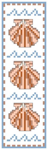Shells and Waves Bookmark Pattern Chart Graph