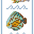 Tropical Fish Bookmark Pattern Chart Graph