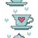 Tea Time Bookmark Pattern Chart Graph